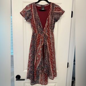 Paper Doll Boho 2 piece High low Dress Size Large